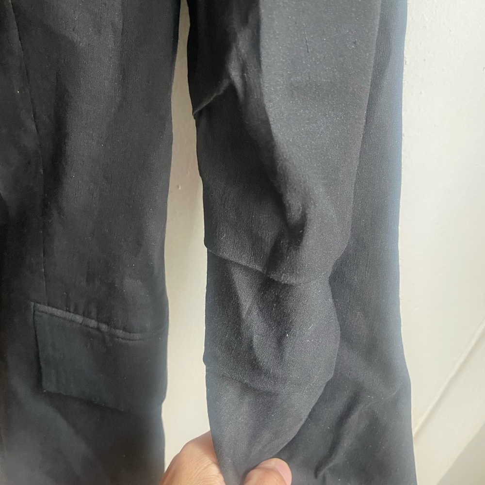 FRAME Pleated Boyfriend Blazer - Feel Free to Ask Questions